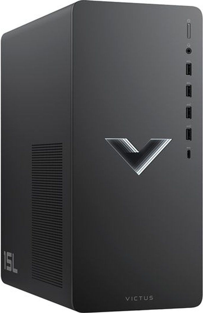 Currys Business | HP HP Victus 15L Gaming Desktop - AMD Ryzen™ 5, RTX 3050, 512 GB SSD, Silver/Grey HP HP Victus 15L Gaming Desktop - AMD Ryzen™ 5, RTX 3050, 512 GB SSD, Silver/Grey