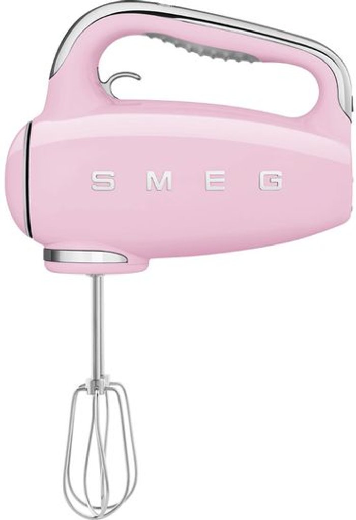 Currys Business | Smeg SMEG HMF01PKUK Hand Mixer - Pastel Pink Smeg SMEG HMF01PKUK Hand Mixer - Pastel Pink