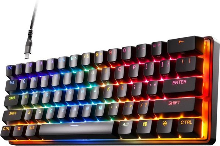 Currys Business | SteelSeries STEELSERIES Apex Pro Mini Wireless Mechanical Gaming Keyboard - Black, Black SteelSeries STEELSERIES Apex Pro Mini Wireless Mechanical Gaming Keyboard - Black, Black