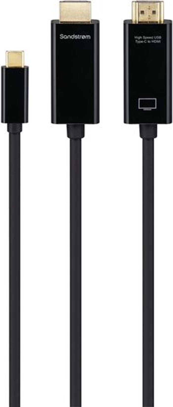 Currys Business | SANDSTROM SANDSTROM Black Series USB Type-C to HDMI Cable - 1 m SANDSTROM SANDSTROM Black Series USB Type-C to HDMI Cable - 1 m