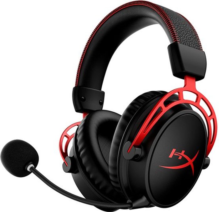 Currys Business | HYPERX HYPERX Cloud Alpha Wireless Gaming Headset - Black & Red, Black,Red HYPERX HYPERX Cloud Alpha Wireless Gaming Headset - Black & Red, Black,Red