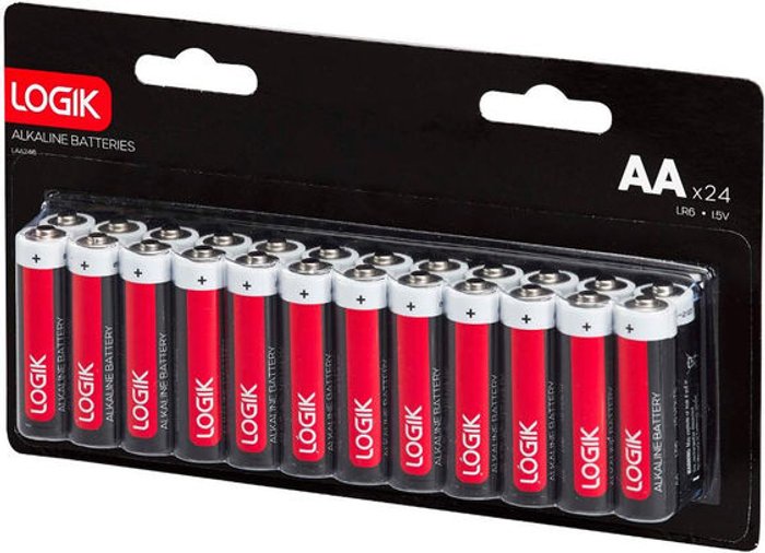 Currys Business | Logik LOGIK LAA2416 AA Alkaline Batteries - Pack of 24 Logik LOGIK LAA2416 AA Alkaline Batteries - Pack of 24