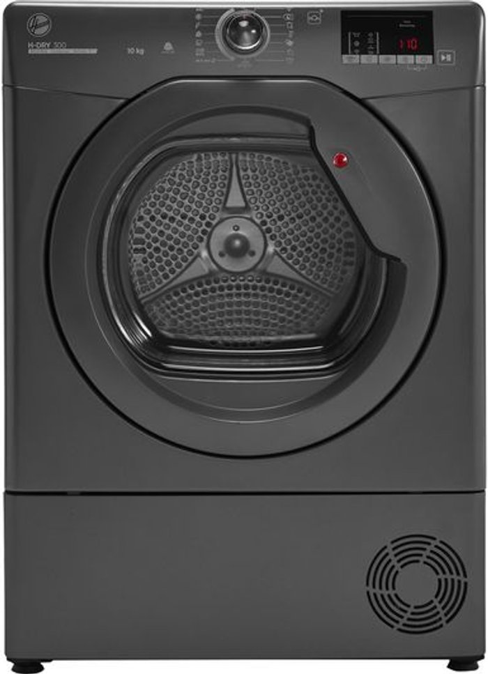 Currys Business | Hoover HOOVER H-Dry 300 HLE C10DRGR WiFi-enabled 10 kg Condenser Tumble Dryer - Graphite Hoover HOOVER H-Dry 300 HLE C10DRGR WiFi-enabled 10 kg Condenser Tumble Dryer - Graphite