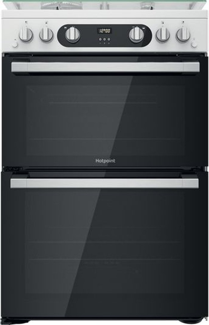 Currys Business | Hotpoint HOTPOINT HD67G02CCW 60 cm Gas Cooker - White Hotpoint HOTPOINT HD67G02CCW 60 cm Gas Cooker - White