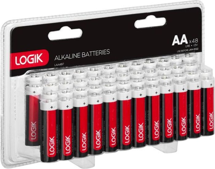 Currys Business | Logik LOGIK LAA4817 AA Batteries - Pack of 48 Logik LOGIK LAA4817 AA Batteries - Pack of 48