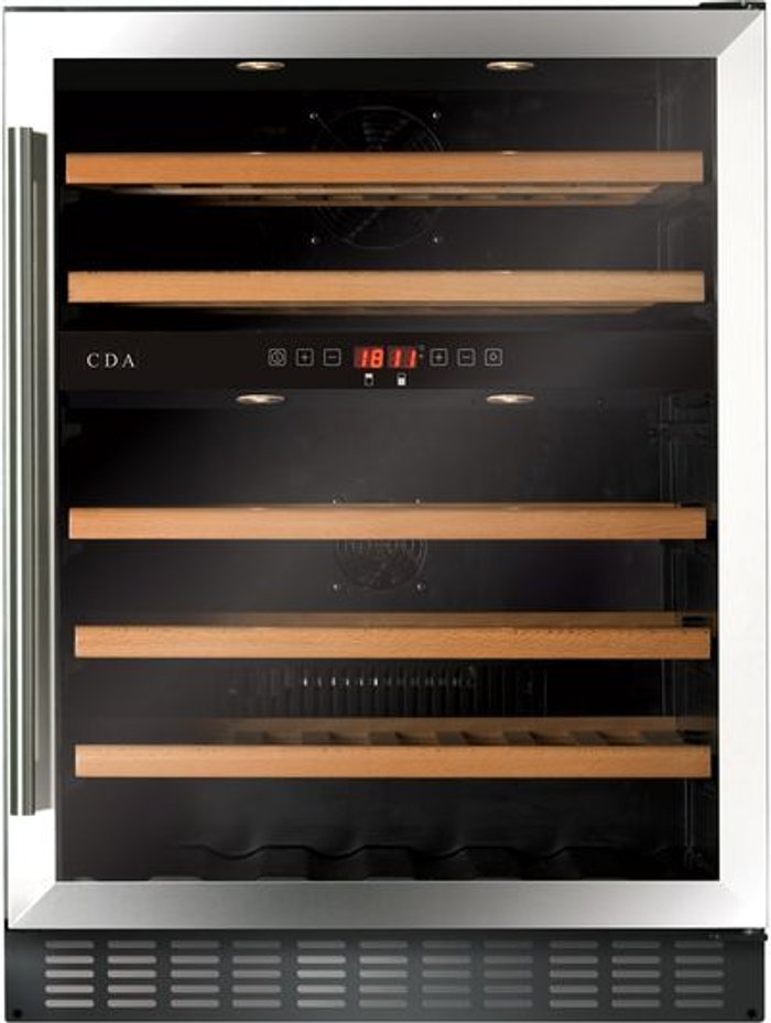 Currys Business | CDA CDA FWC604SS Wine Cooler - Stainless Steel, Stainless Steel CDA CDA FWC604SS Wine Cooler - Stainless Steel, Stainless Steel