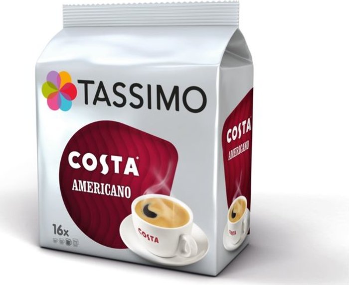 Currys Business | Tassimo TASSIMO Costa Americano T Discs - Pack of 16 Tassimo TASSIMO Costa Americano T Discs - Pack of 16