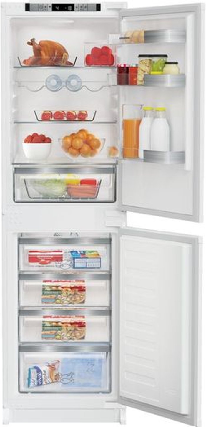 Currys Business | Grundig GRUNDIG GKFED455 Integrated 50/50 Fridge Freezer - White, Sliding Hinge Grundig GRUNDIG GKFED455 Integrated 50/50 Fridge Freezer - White, Sliding Hinge