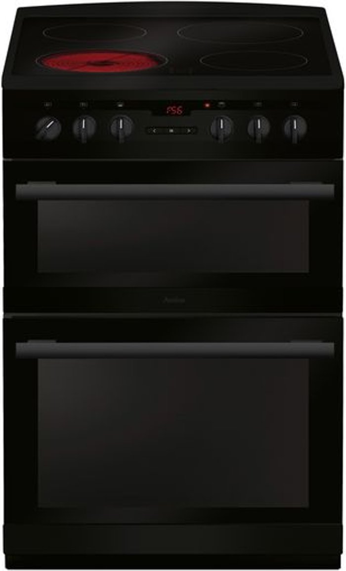 Currys Business | Amica AMICA AFC6550BL 60 cm Electric Ceramic Cooker - Black, Black Amica AMICA AFC6550BL 60 cm Electric Ceramic Cooker - Black, Black