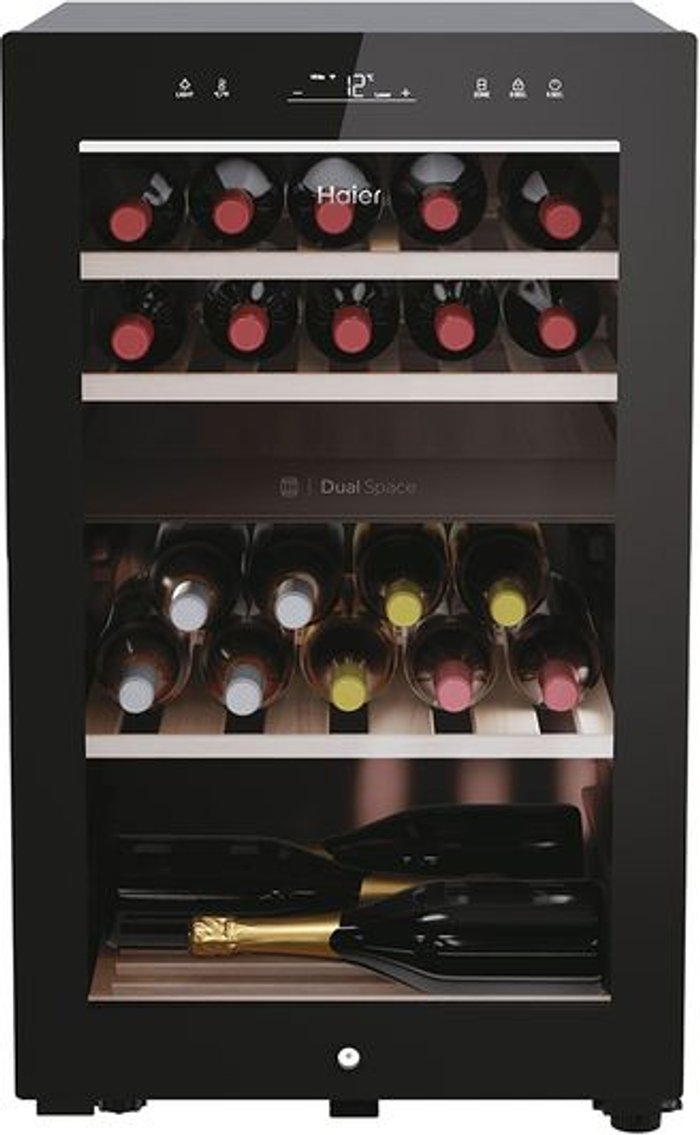 Currys Business | Haier HAIER HWS42GDAU1 Wine Cooler - Black, Black Haier HAIER HWS42GDAU1 Wine Cooler - Black, Black