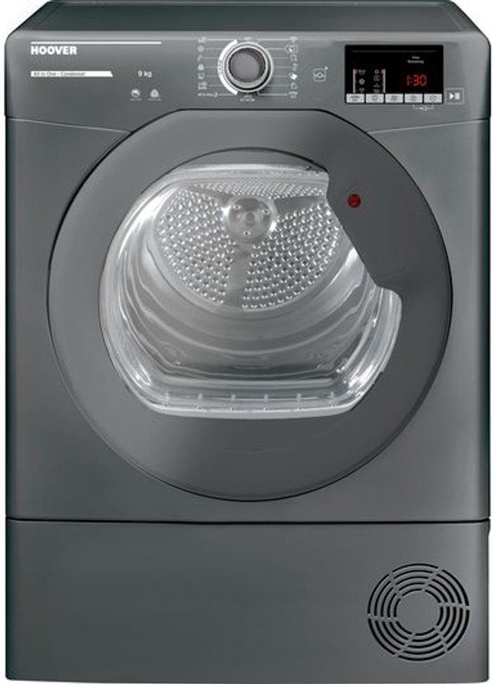 Currys Business | Hoover HOOVER H-Dry 300 HLE C9DRGR WiFi-enabled 9kg Condenser Tumble Dryer - Graphite Hoover HOOVER H-Dry 300 HLE C9DRGR WiFi-enabled 9kg Condenser Tumble Dryer - Graphite