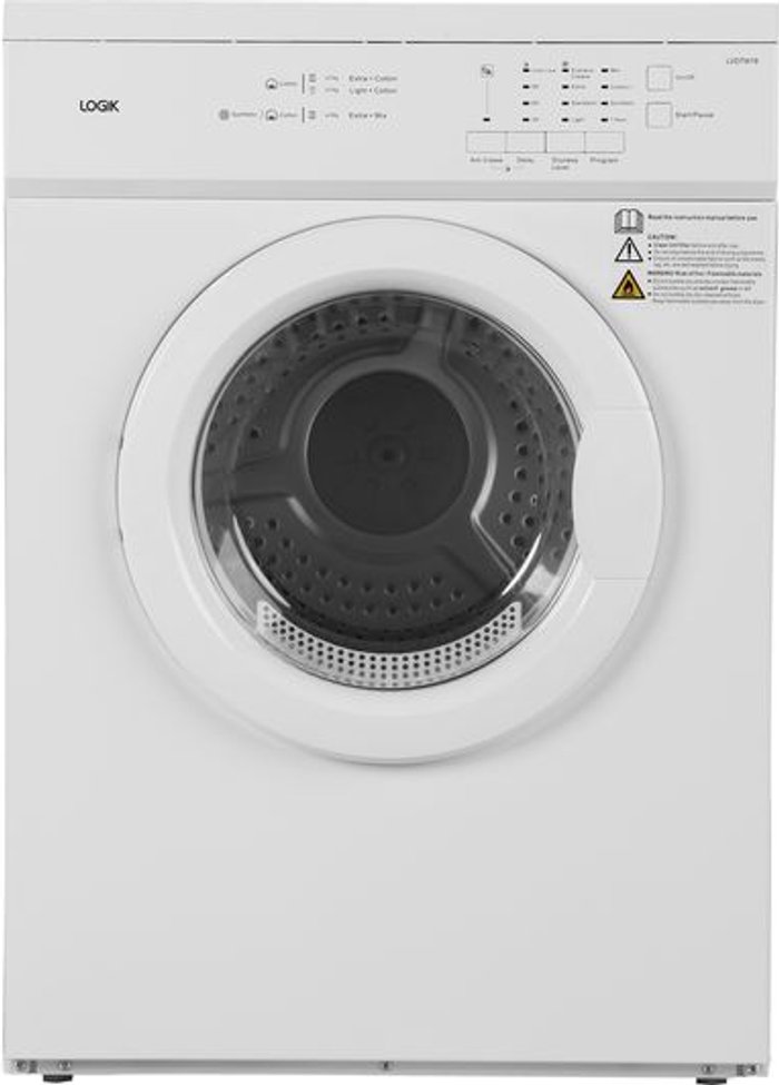 Currys Business | Logik LOGIK LVD7W18 7 kg Vented Tumble Dryer - White Logik LOGIK LVD7W18 7 kg Vented Tumble Dryer - White