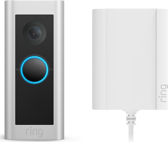 Currys Business | Ring Ring Video Doorbell Pro 2 Plug-In HD+ 1536p - Nickel Ring Ring Video Doorbell Pro 2 Plug-In HD+ 1536p - Nickel