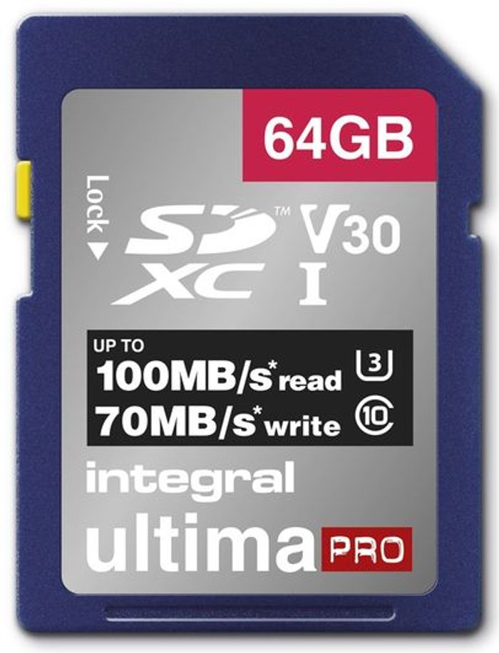 Currys Business | Integral INTEGRAL V30 Class 10 SD Memory Card - 64 GB Integral INTEGRAL V30 Class 10 SD Memory Card - 64 GB