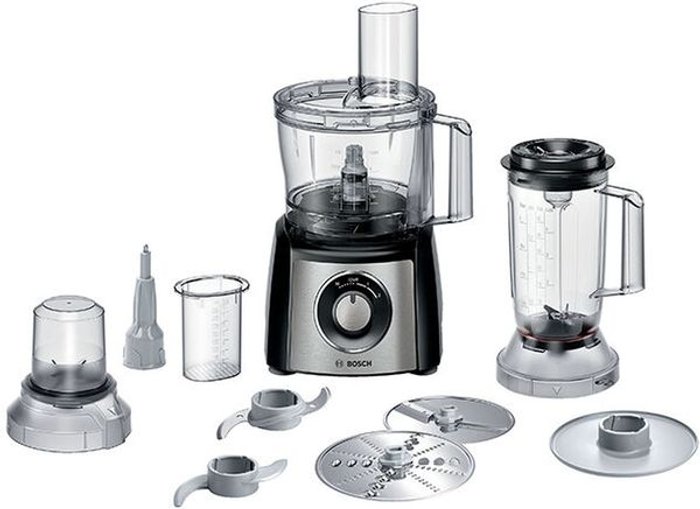 Currys Business | Bosch BOSCH MultiTalent3 MCM3501MGB Food Processor - Silver & Black Bosch BOSCH MultiTalent3 MCM3501MGB Food Processor - Silver & Black