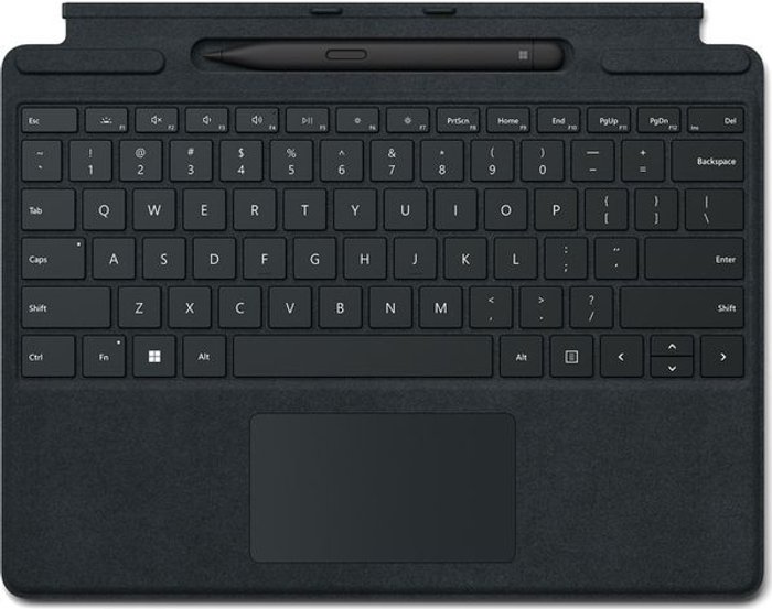 Currys Business | Microsoft MICROSOFT Surface Pro Signature Typecover & Slim Pen 2 Bundle - Black, Black Microsoft MICROSOFT Surface Pro Signature Typecover & Slim Pen 2 Bundle - Black, Black