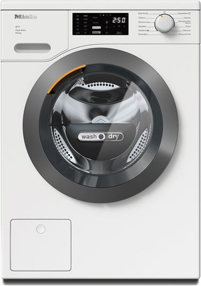 Currys Business | Miele MIELE WT1F WTD160 WCS WiFi-enabled 8 kg Washer Dryer - White Miele MIELE WT1F WTD160 WCS WiFi-enabled 8 kg Washer Dryer - White
