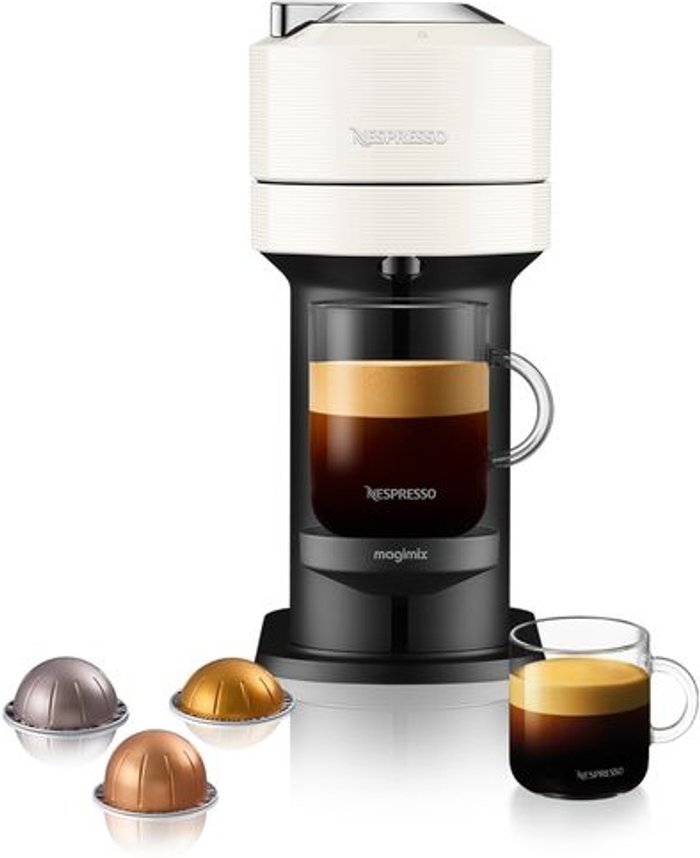 Currys Business | Nespresso Nespresso by Magimix Vertuo Next 11706 Pod Coffee Machine - White Nespresso Nespresso by Magimix Vertuo Next 11706 Pod Coffee Machine - White