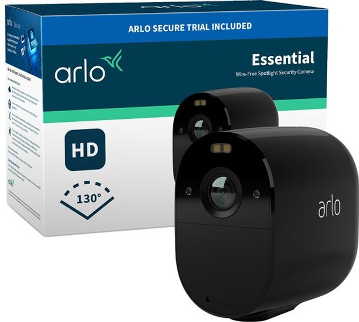 Currys Business | Arlo ARLO Essential Spotlight VMC2030B-100EUS Full HD WiFi Security Camera - Black Arlo ARLO Essential Spotlight VMC2030B-100EUS Full HD WiFi Security Camera - Black