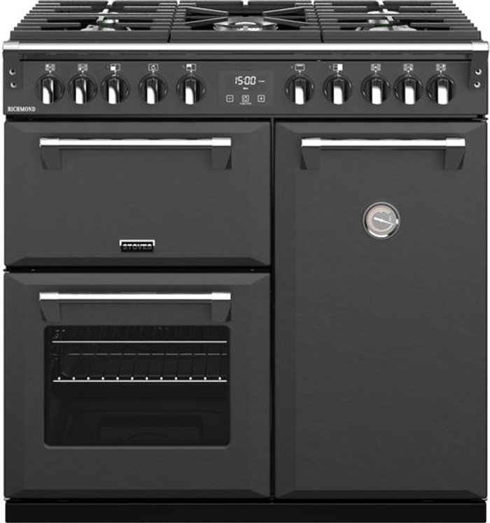 Currys Business | Stoves Stoves Richmond S900DF 90cm Dual Fuel Range Cooker - Anthracite - A/A/A Rated Stoves Stoves Richmond S900DF 90cm Dual Fuel Range Cooker - Anthracite - A/A/A Rated