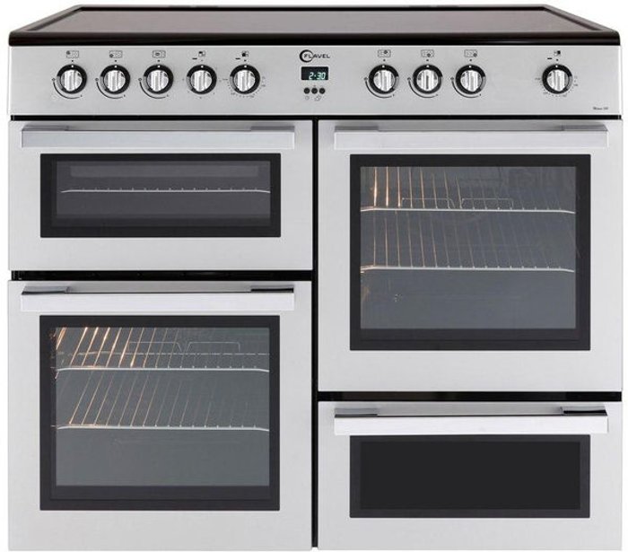 Currys Business | Flavel FLAVEL MLN10CRS Electric Ceramic Range Cooker - Silver & Chrome, Silver/Grey Flavel FLAVEL MLN10CRS Electric Ceramic Range Cooker - Silver & Chrome, Silver/Grey