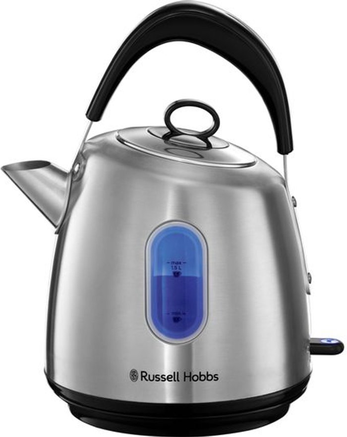 Currys Business | Russell Hobbs RUSSELL HOBBS Stylevia 28130 Traditional Kettle - Silver Russell Hobbs RUSSELL HOBBS Stylevia 28130 Traditional Kettle - Silver