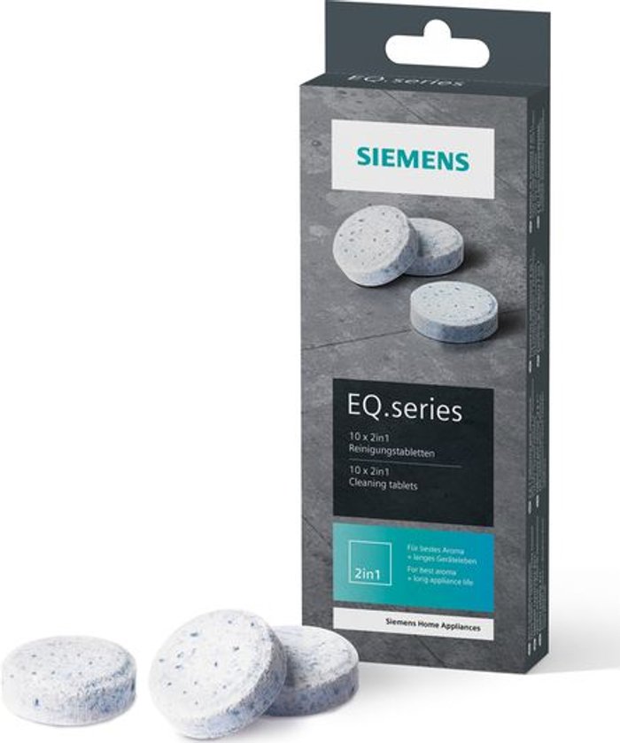 Currys Business | Siemens SIEMENS TZ80001B EQ Bean to Cup Cleaning Tablets - 10 Pack Siemens SIEMENS TZ80001B EQ Bean to Cup Cleaning Tablets - 10 Pack