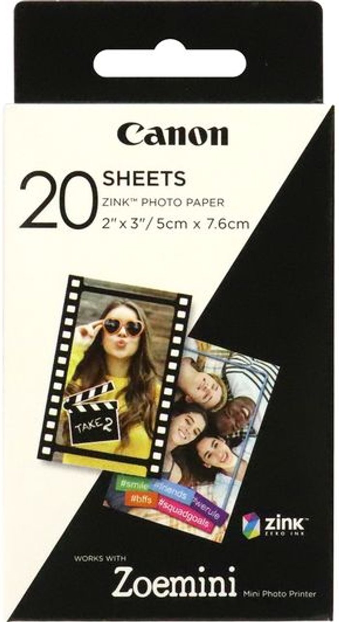 Currys Business | Canon CANON Zoemini 2 x 3 Glossy Photo Paper - 20 Sheets Canon CANON Zoemini 2 x 3 Glossy Photo Paper - 20 Sheets