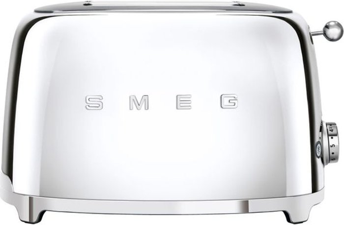 Currys Business | Smeg SMEG 50's Retro TSF01SSUK 2-Slice Toaster - Chrome Smeg SMEG 50's Retro TSF01SSUK 2-Slice Toaster - Chrome