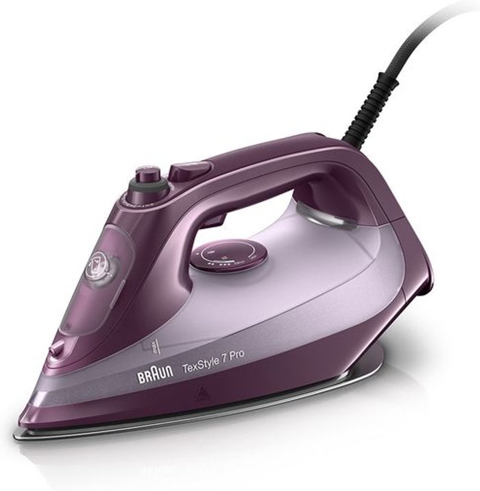 Currys Business | Braun BRAUN TexStyle 7 SI7181VI Steam Iron - Purple Braun BRAUN TexStyle 7 SI7181VI Steam Iron - Purple
