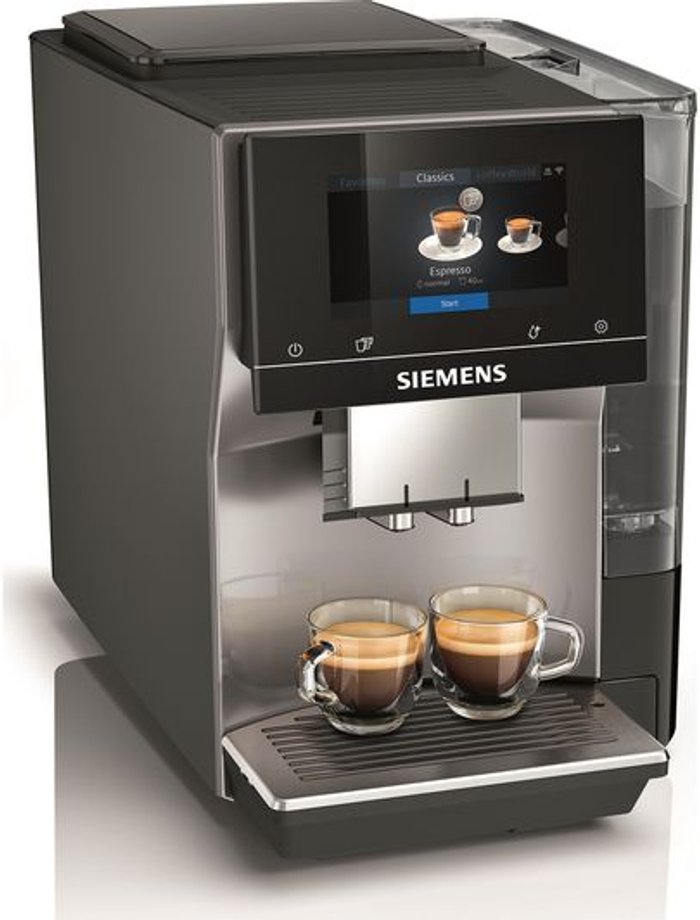 Currys Business | Siemens SIEMENS EQ.700 TP705GB1 Smart Bean to Cup Coffee Machine - Graphite Siemens SIEMENS EQ.700 TP705GB1 Smart Bean to Cup Coffee Machine - Graphite