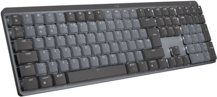 Currys Business | Logitech LOGITECH MX Wireless Mechanical Keyboard - Graphite, Black,Silver/Grey Logitech LOGITECH MX Wireless Mechanical Keyboard - Graphite, Black,Silver/Grey