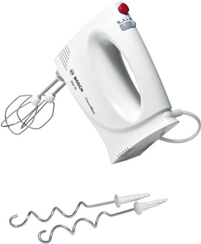 Currys Business | Bosch BOSCH CleverMixx MFQ3030GB Hand Mixer - White Bosch BOSCH CleverMixx MFQ3030GB Hand Mixer - White