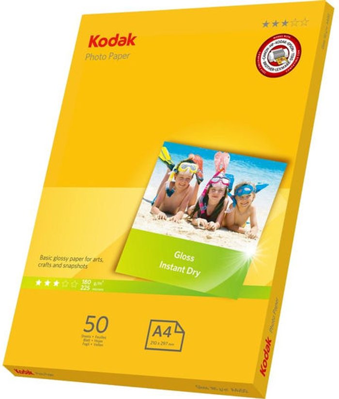 Currys Business | Kodak KODAK 5740-513 A4 Photo Paper - 50 Sheets Kodak KODAK 5740-513 A4 Photo Paper - 50 Sheets