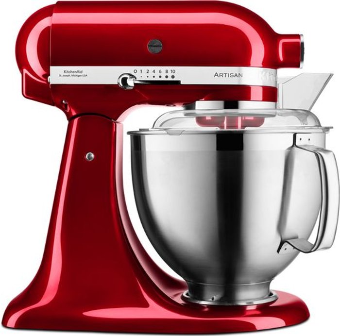 Currys Business | KitchenAid KITCHENAID Artisan 5KSM185PSBCA Stand Mixer - Candy Apple KitchenAid KITCHENAID Artisan 5KSM185PSBCA Stand Mixer - Candy Apple