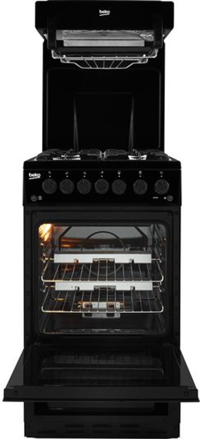 Currys Business | Beko BEKO KA52NEK 50 cm Gas Cooker - Black Beko BEKO KA52NEK 50 cm Gas Cooker - Black