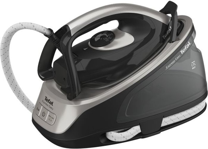 Currys Business | Tefal TEFAL Express Easy SV6140 Steam Generator Iron - Black & Grey Tefal TEFAL Express Easy SV6140 Steam Generator Iron - Black & Grey