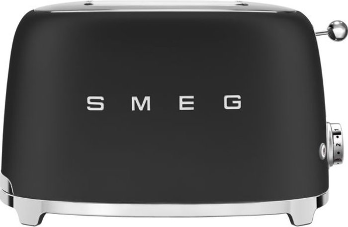 Currys Business | Smeg SMEG 50's Retro TSF01BLMUK 2-Slice Toaster - Matt Black Smeg SMEG 50's Retro TSF01BLMUK 2-Slice Toaster - Matt Black
