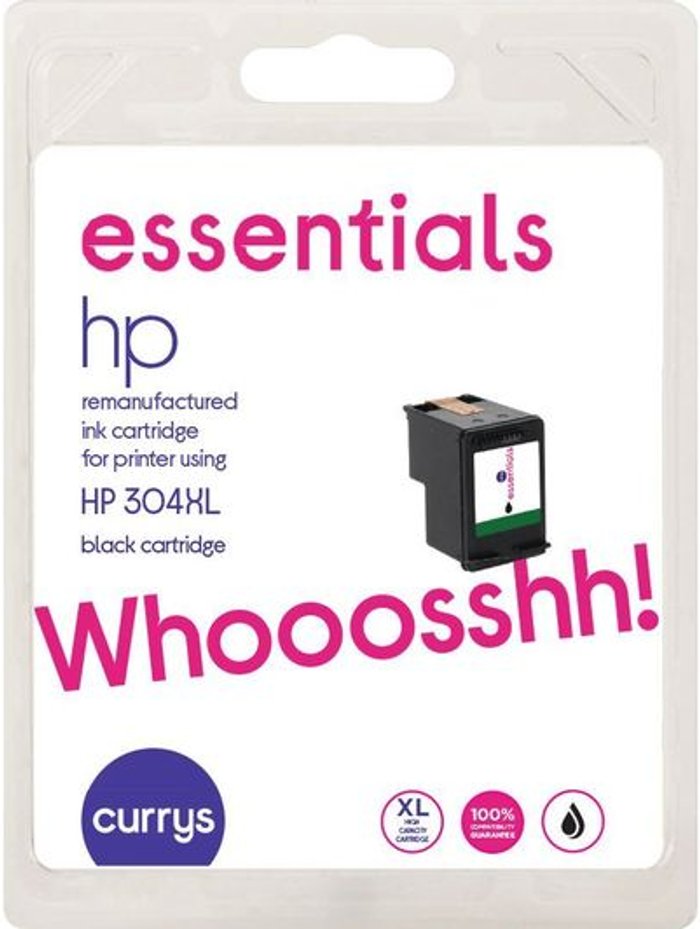 Currys Business | Essentials ESSENTIALS HP 304 XL Black Ink Cartridge Essentials ESSENTIALS HP 304 XL Black Ink Cartridge