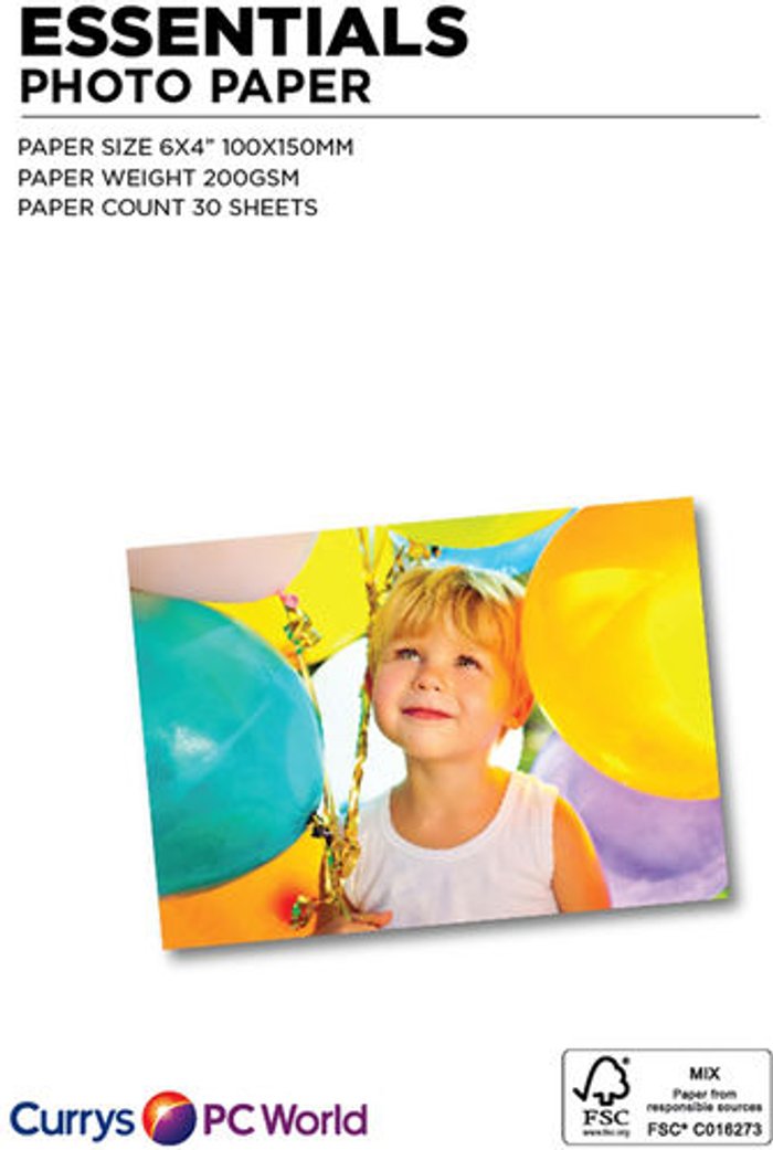 Currys Business | Canon CANON 100 x 150 mm Photo Paper - 30 Sheets Canon CANON 100 x 150 mm Photo Paper - 30 Sheets