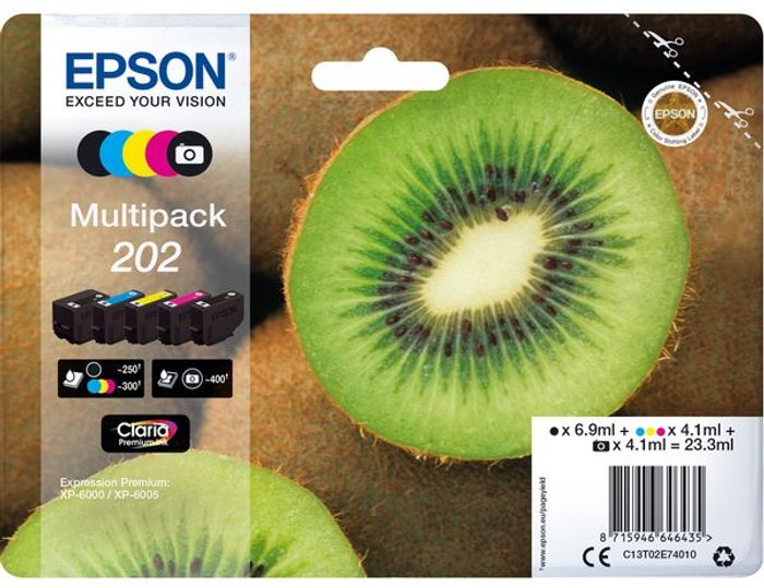 Currys Business | Epson EPSON 202 Kiwi 5-colour Ink Cartridges Epson EPSON 202 Kiwi 5-colour Ink Cartridges