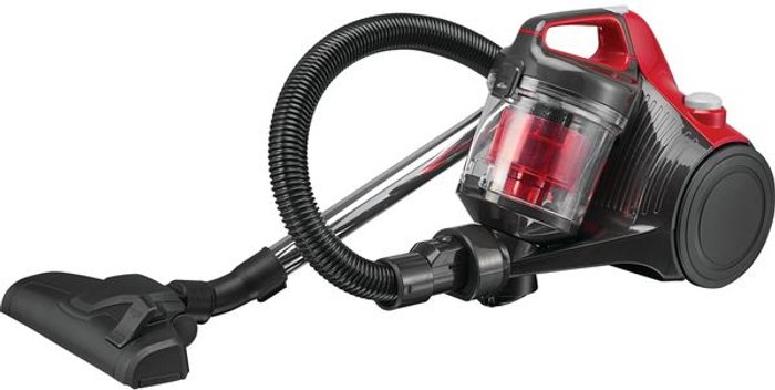 Currys Business | Essentials ESSENTIALS C700VC18 Cylinder Bagless Vacuum Cleaner - Red & Grey Essentials ESSENTIALS C700VC18 Cylinder Bagless Vacuum Cleaner - Red & Grey