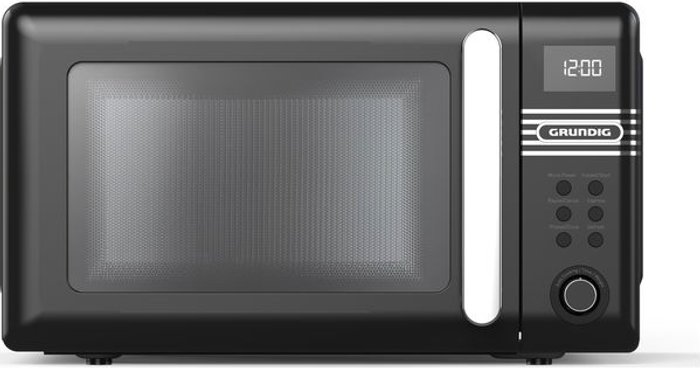 Currys Business | Grundig GRUNDIG Retro GMF2120BCL Compact Solo Microwave - Black Grundig GRUNDIG Retro GMF2120BCL Compact Solo Microwave - Black