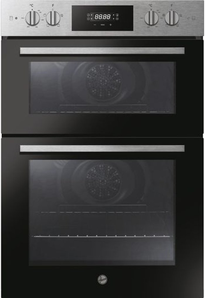 Currys Business | Hoover HOOVER HO9DC3B308IN Electric Double Oven - Stainless Steel & Black, Stainless Steel Hoover HOOVER HO9DC3B308IN Electric Double Oven - Stainless Steel & Black, Stainless Steel