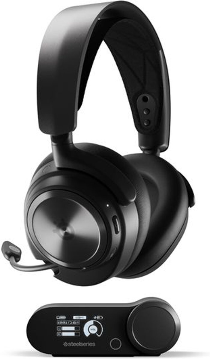 Currys Business | SteelSeries STEELSERIES Arctis Nova Pro Wireless 7.1 Gaming Headset with GameDAC - Black, Black SteelSeries STEELSERIES Arctis Nova Pro Wireless 7.1 Gaming Headset with GameDAC - Black, Black