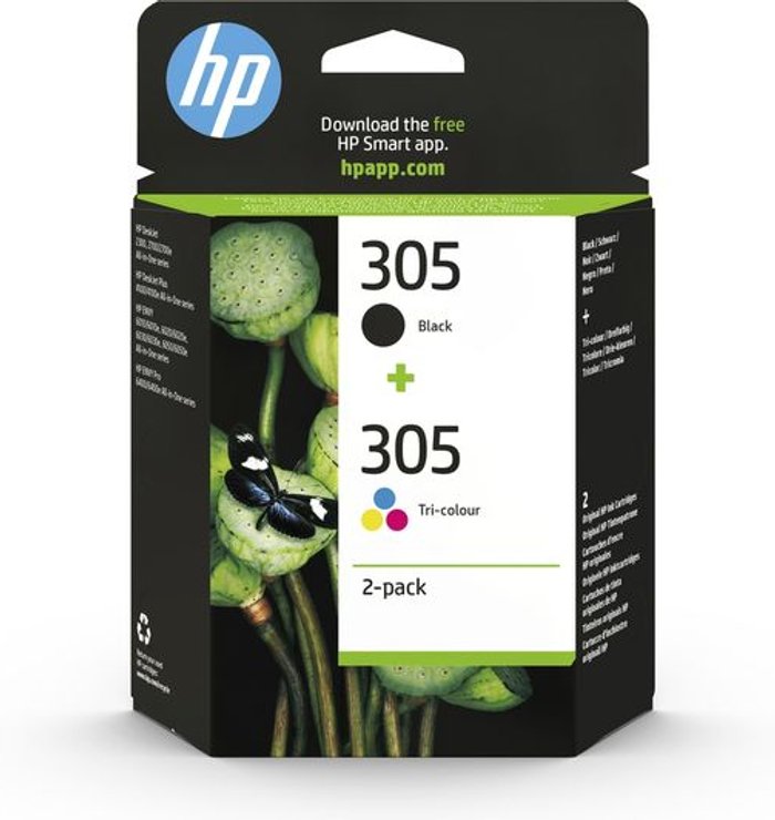 Currys Business | HP HP 305 Black & Tri-colour Ink Cartridges - Twin Pack HP HP 305 Black & Tri-colour Ink Cartridges - Twin Pack