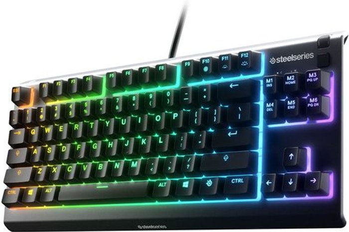 Currys Business | SteelSeries STEELSERIES Apex 3 TKL Gaming Keyboard, Black SteelSeries STEELSERIES Apex 3 TKL Gaming Keyboard, Black
