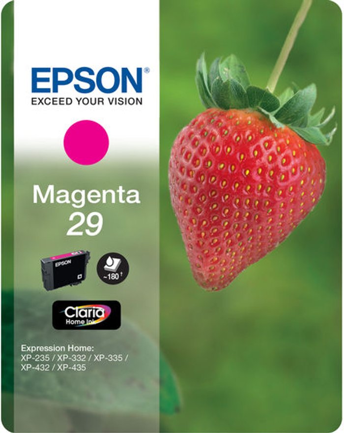 Currys Business | Epson EPSON Strawberry 29 Magenta Ink Cartridge Epson EPSON Strawberry 29 Magenta Ink Cartridge