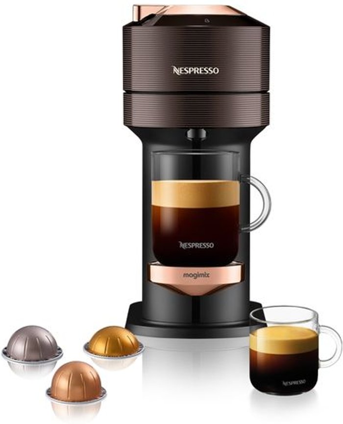 Currys Business | Nespresso NESPRESSO by Magimix Vertuo Next & Milk Coffee Machine - Brown Nespresso NESPRESSO by Magimix Vertuo Next & Milk Coffee Machine - Brown