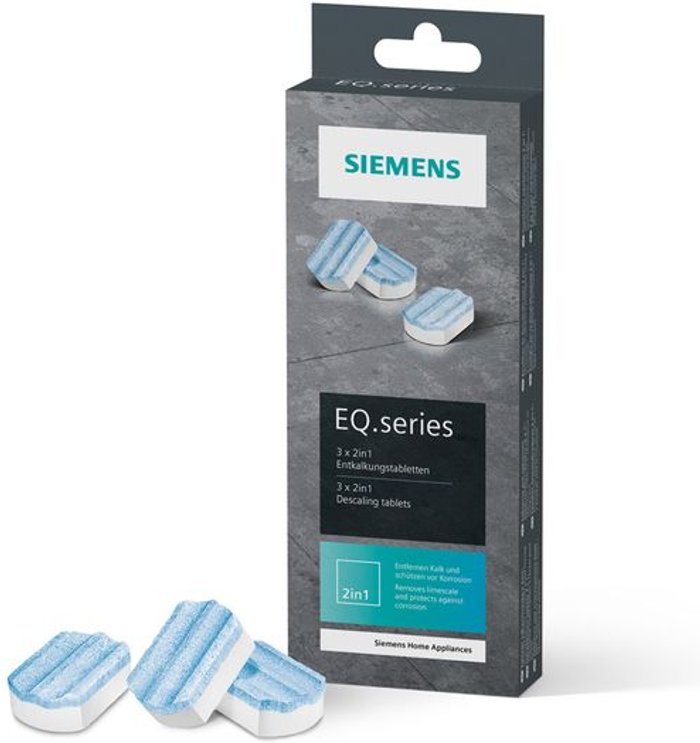 Currys Business | Siemens SIEMENS TZ80002B EQ Bean to Cup Descaling Tablets - 3 Pack Siemens SIEMENS TZ80002B EQ Bean to Cup Descaling Tablets - 3 Pack